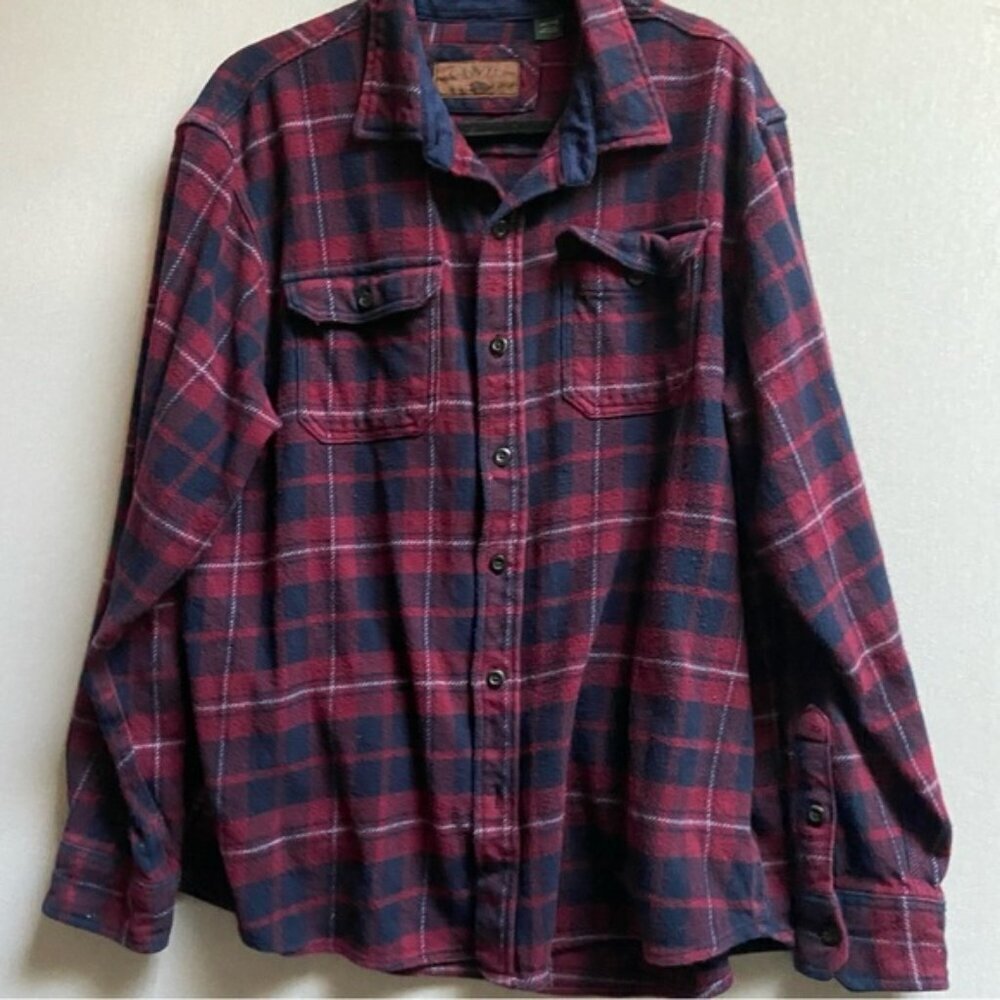 Orvis heavy weight plaid flannel shacket Sz XXL